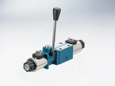 Válvula de inversión manual con accionamiento por solenoide